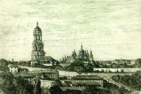 10.Киево-Печерская Лавра. Литография конца XIX века